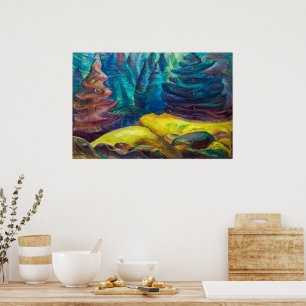 Gul mossa Emily Carr Poster
