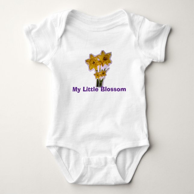Gul Narciss Baby Bodysuit. T Shirt (Framsida)