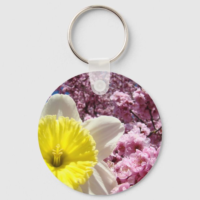 Gul Narciss Nyckelring blommor (Framsida)