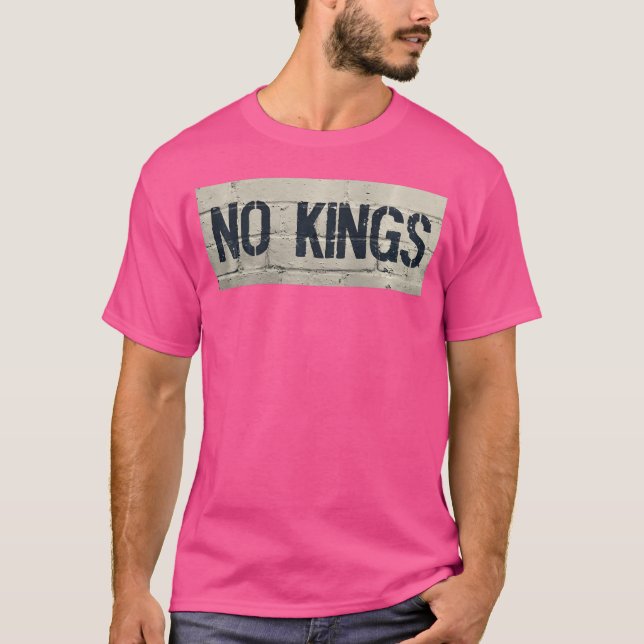 Gul No Kings Day Graffiti Gatukonst Kron klassiker T Shirt (Framsida)