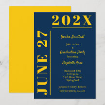 Gul och blå examensfest