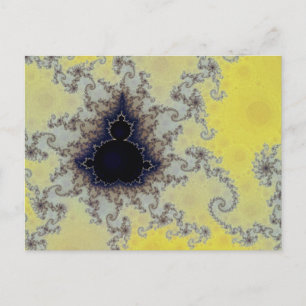 Gul och blåttMandelbrot Fractal Vykort