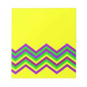 Gul och färgad chevron anteckningsblock