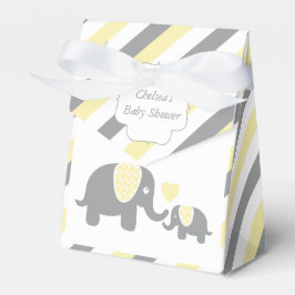 Gul och grå randig elefant presentaskar