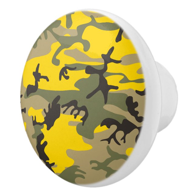 Gul och grön kamouflage, militär, armé knopp (Höger)