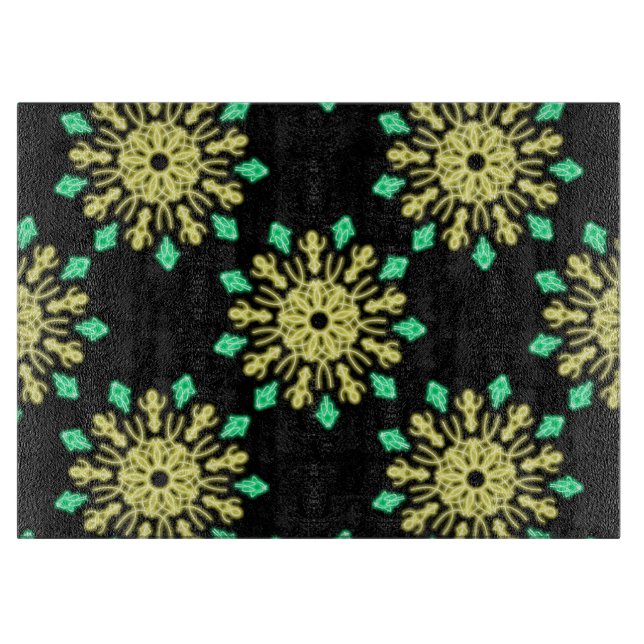 Gul och grön neonblomma (Framsidan)