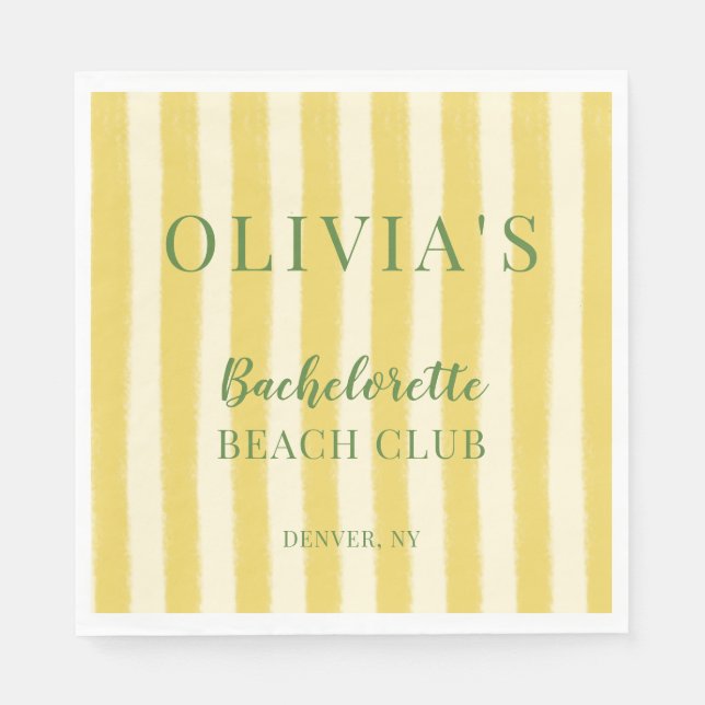 Gul och Grön Sjungande Möhippa Pappersservett (Framsidan)