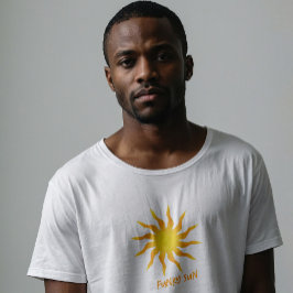 Gul och orange funky flammande sol t shirt