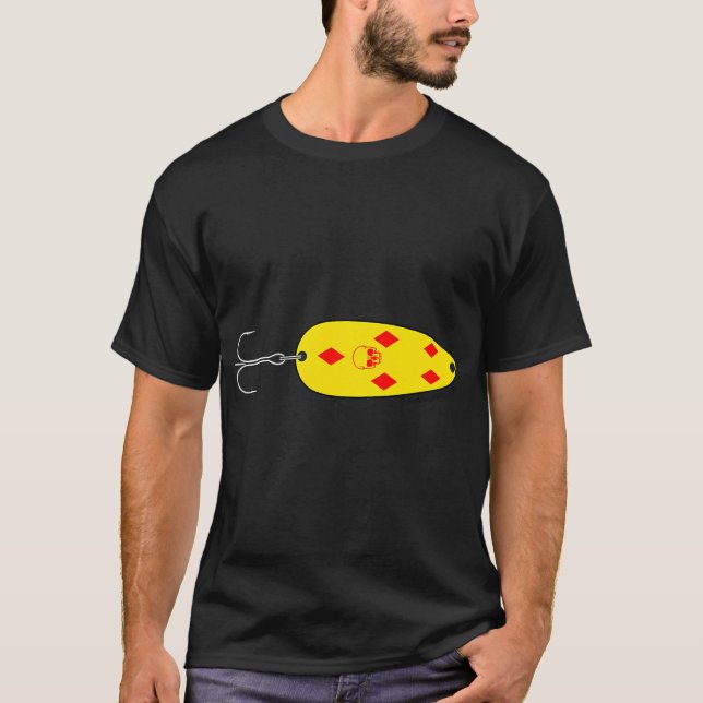 Gul och röd fiskelock t shirt (Framsida)