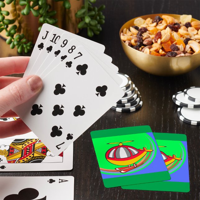 Gul Och Röd Helikopter Casinokort (Skapare uppladdad)
