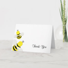 Gul och svart humla tack så mycket kort