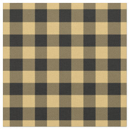 Gul och svart rutig gingham tyg