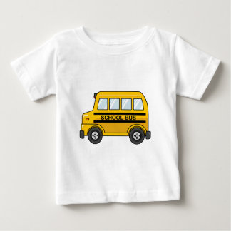 Gul och svart skolbuss för tecknad tee shirt