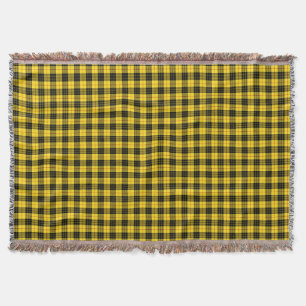 Gul och svart skotsk Tartan för MacLeod klan Filt