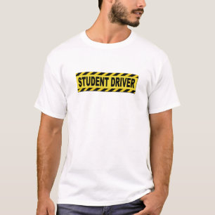 Gul och svart studentchaufför tee