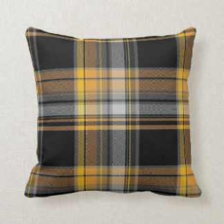Gul och svart Tartanpläddesign Kudde