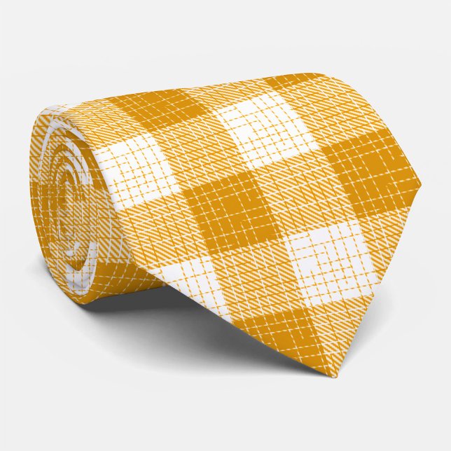 Gul och vit djärv rutig playoutdesign  slips (Skapare uppladdad)