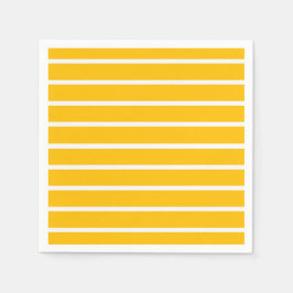 Gul och vit randig design pappersservett