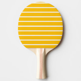 Gul och vit randig design pingisracket