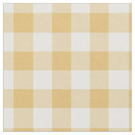 Gul och vit rutig gingham tyg