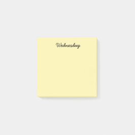 Gul onsdag post-it block