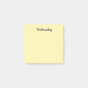 Gul onsdag post-it block