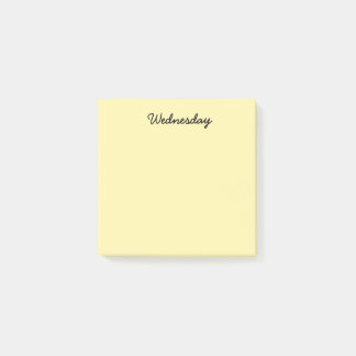 Gul onsdag post-it block