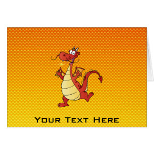 Gul orange drake hälsningskort