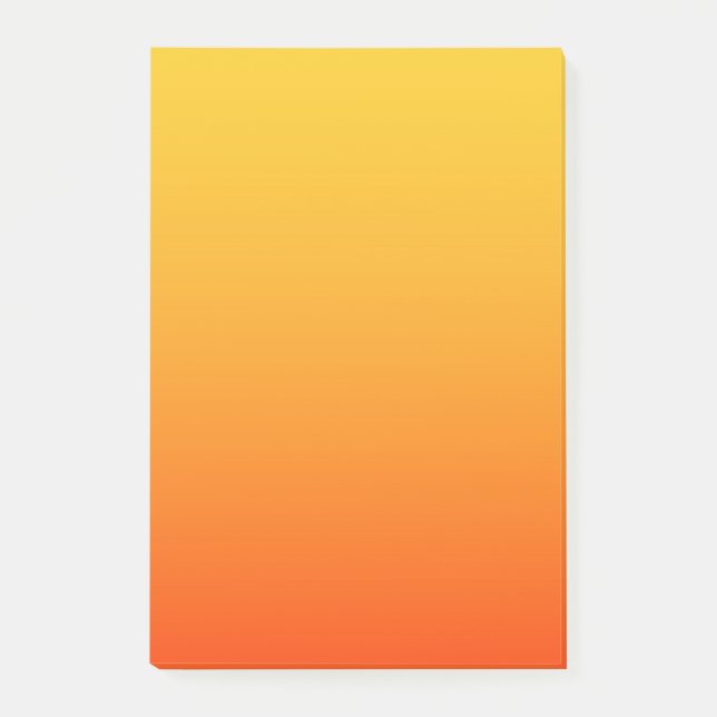Gul Orange Färg Post-it Block (Framsida)