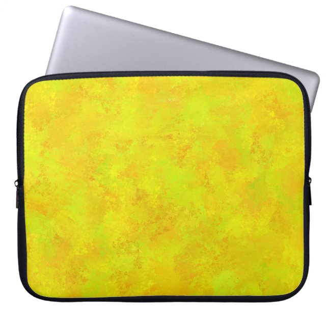 Gul Orange Grön Abstrakt Mönster Laptop Fodral (Framsidan)