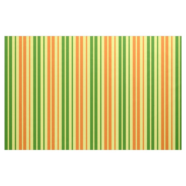 Gul Orange Grön Vertikal Randig Design   Tyg (Fat Quarter)