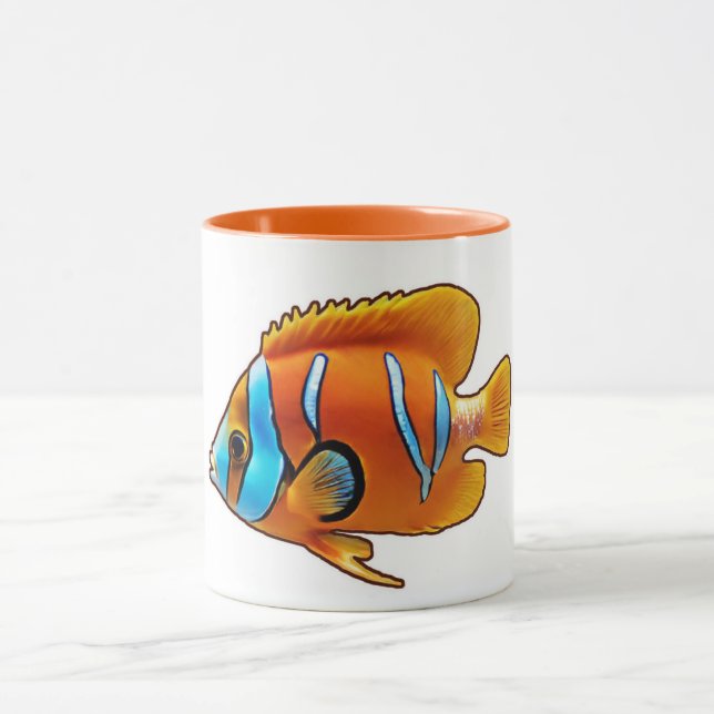 Gul-Orange Randig Fisk Mugg (Center)