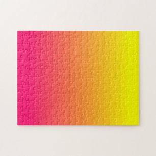Gul Orange Rosa Ombre Pussel