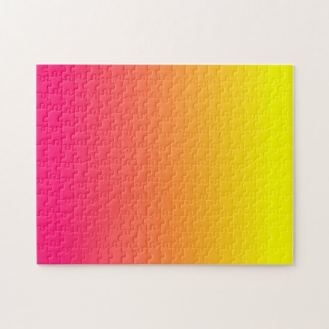 Gul Orange Rosa Ombre Pussel (Horisontell)