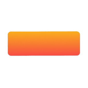 Gul Orange Rosa Ombre Returadress Etikett
