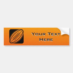 Gul orange Rugby Bildekal
