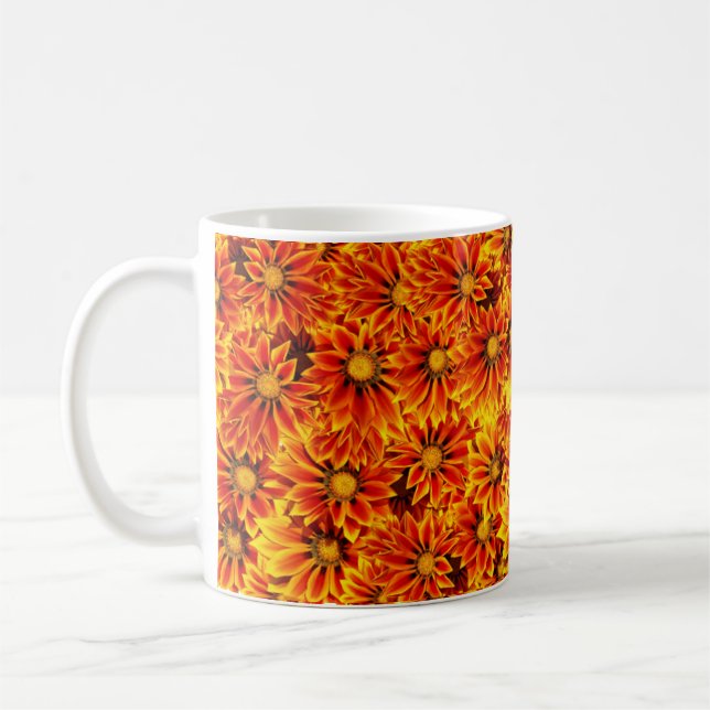 Gul/Orange Solros Klassisk Mugg (Vänster)