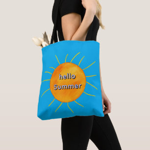 Gul Orange Solsken Hej Sommar Tygkasse