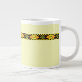 Gul Orange Sömlös Design Jumbo Mugg