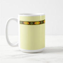 Gul Orange Sömlös Design Kaffemugg
