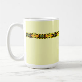 Gul Orange Sömlös Design Kaffemugg