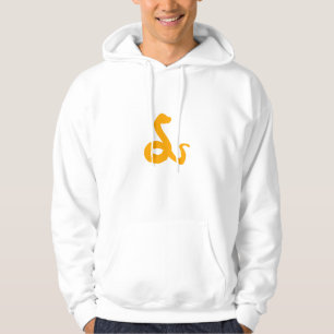 Gul orm måntecken symbol hoodie