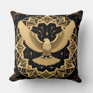 Gul Örn Mandala Design Elegant Geometrisk  Kudde