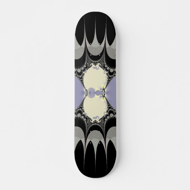 Gul Ornament Mini Skateboard Bräda 18,5 Cm (Framsida)