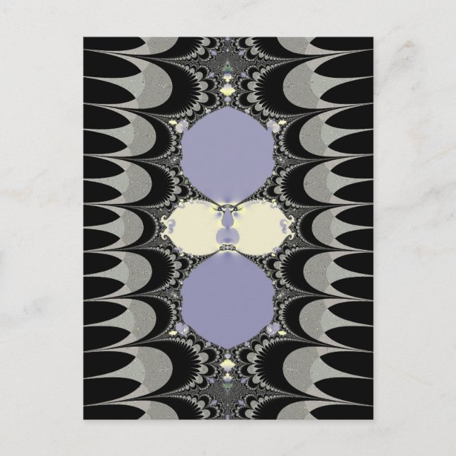 Gul Ornament Vykort (Framsida)