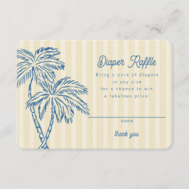 Gul Palm Springs Pastell Blöja Lotteri Infognutt Tilläggskort