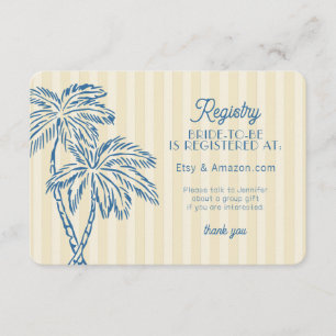 Gul Palm Springs Pastell Strand Registerkort Tilläggskort