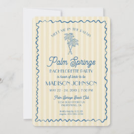 Gul Palmstrand Pastell Strand Systerfest Inbjudningar