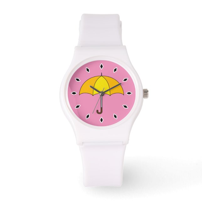 Gul Paraply Armbandsur (Framsida)