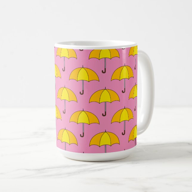 Gul Paraply Kaffemugg (Framsida höger)